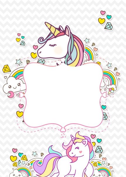 Открытки с единорогом для девочки