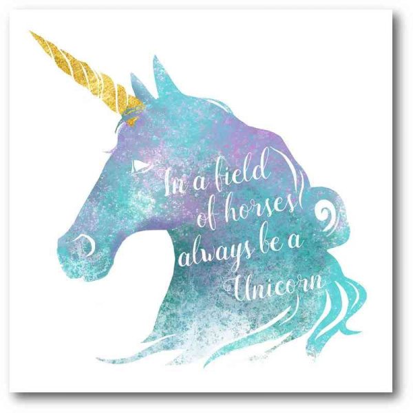 Поздравления с днём рождения с единорогом