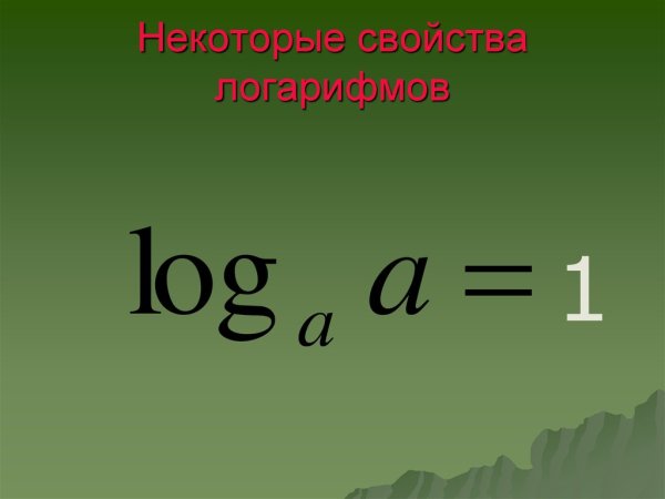 Понятие логарифма