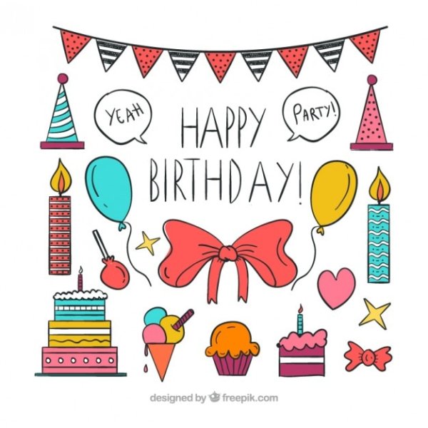 Векторные иллюстрации с днем рождения