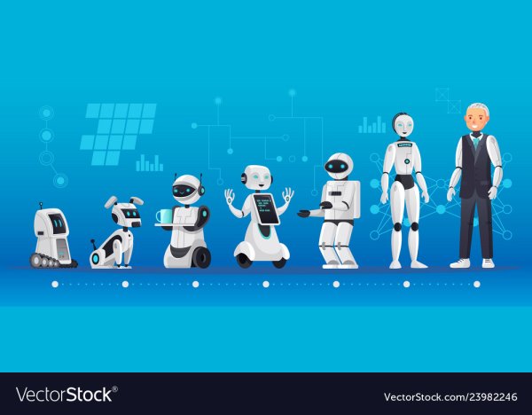 Роботы и роботизация векторные