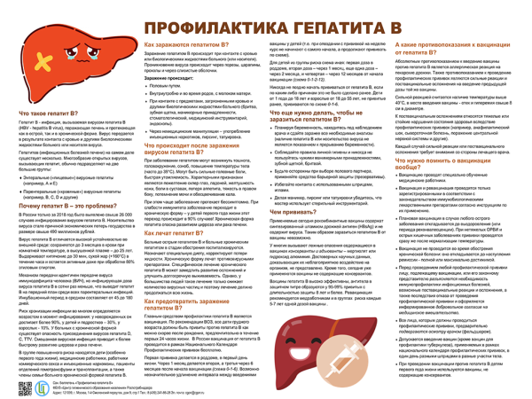 Профилактика гепатита б памятка