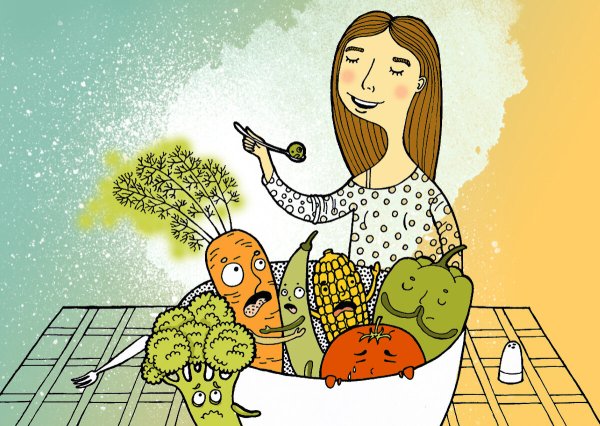 Вегетарианство иллюстрация