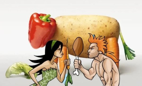 Вегетарианец рисунок