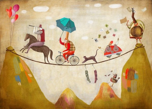 Цирк стильные иллюстрации