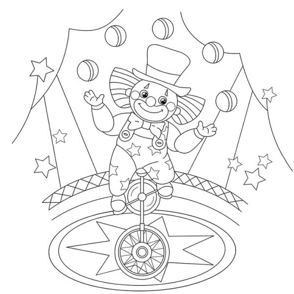 Цирк. Раскраска