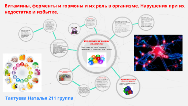 Витамины и гормоны и ферменты их роль