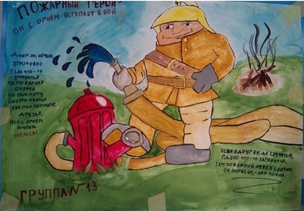 Плакат ко Дню пожарной охраны