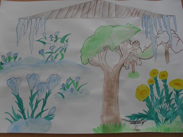 Весенний плакат рисунок