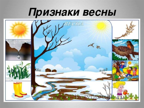 Приметы весны для дошкольников