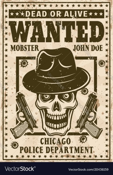 Плакат в стиле гангстеров