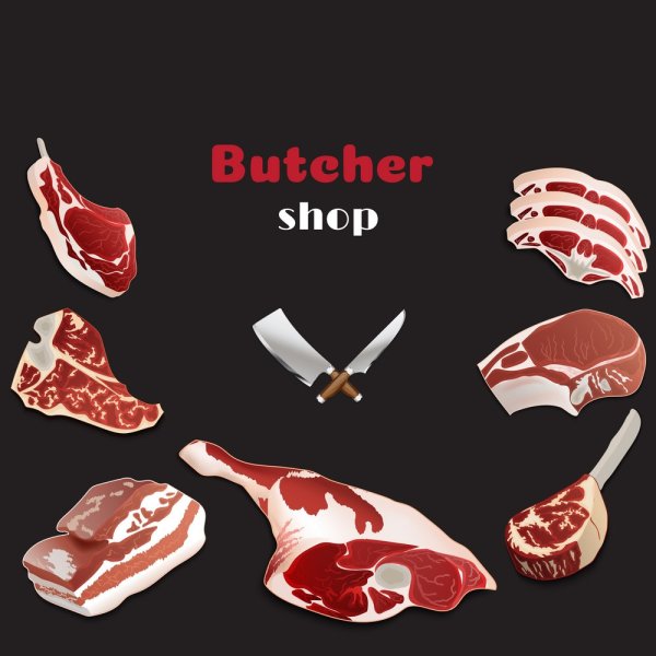 Рекламные плакаты мясо