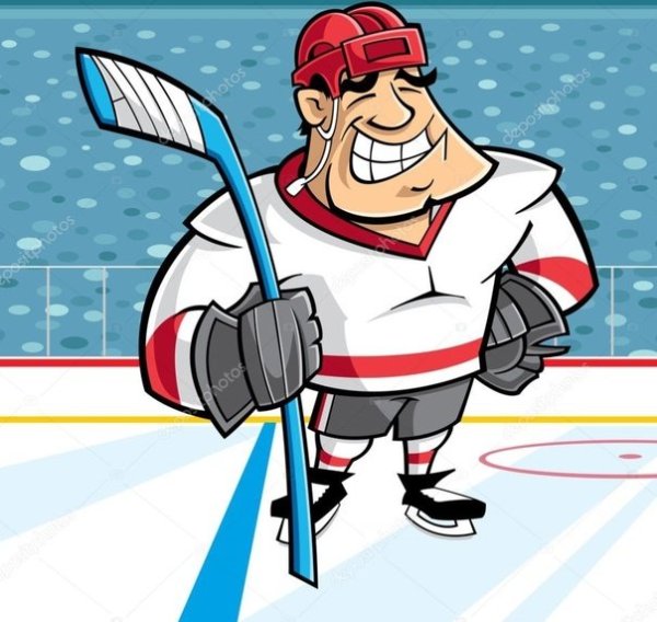 Хоккеист иллюстрация