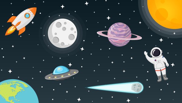 Космический корабль акварелью