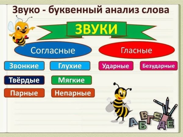 Схема характеристики звука