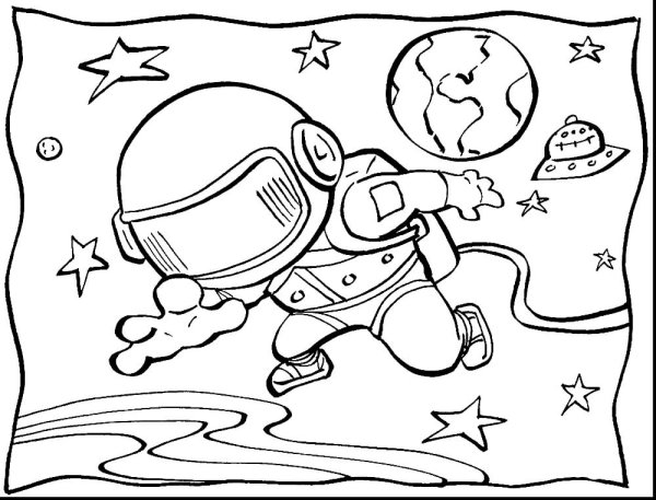 Плакат ко Дню космонавтики карандашом