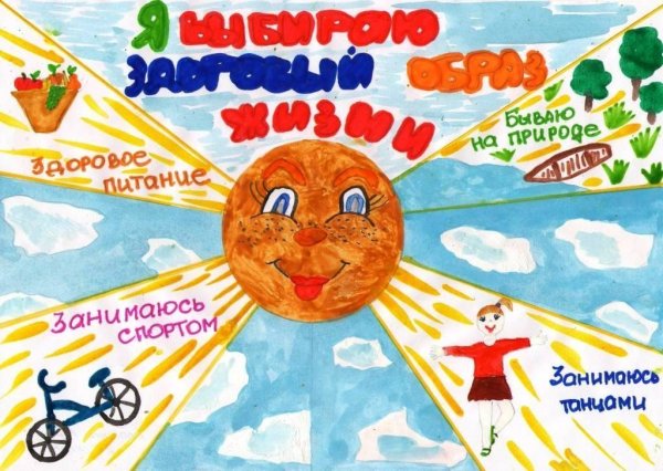 Красивый плакат здоровый образ жизни