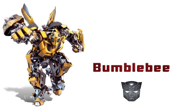 Бамблби на белом фоне