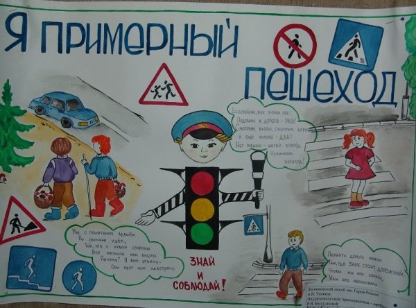 Плакат дорожного движения