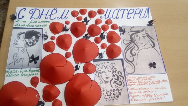 Плакат на день матери своими руками