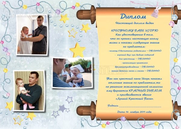 Плакат для крестной на день рождения