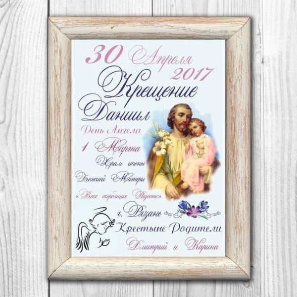 Поздравление на плакате со сладостями