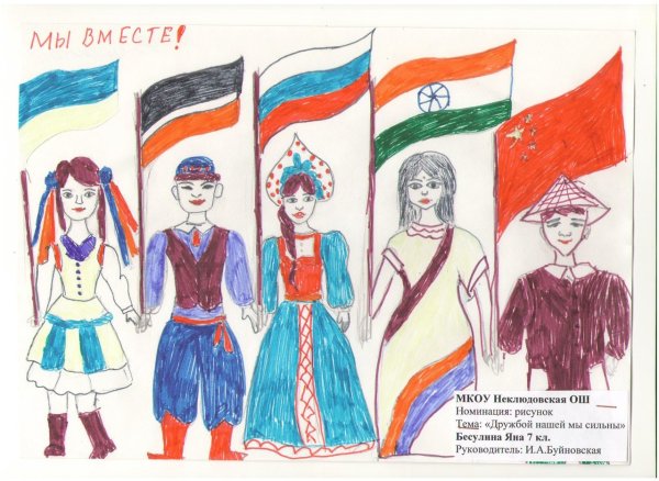 Рисунок на тему народного единства