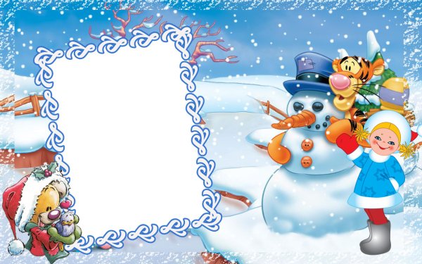 Новогодняя рамка для коллажа