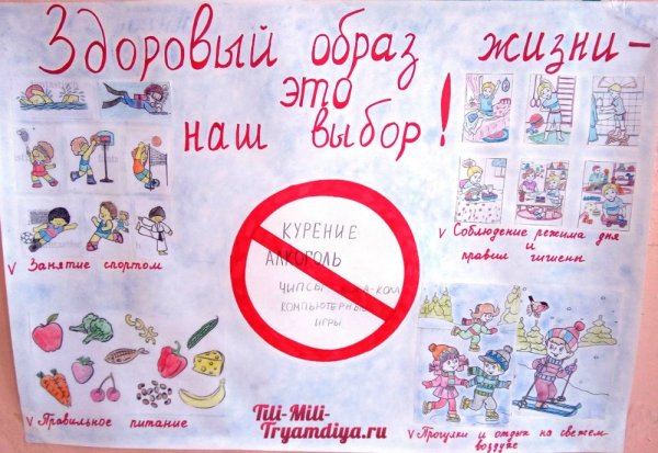 Плакат на тему спортивный образ жизни