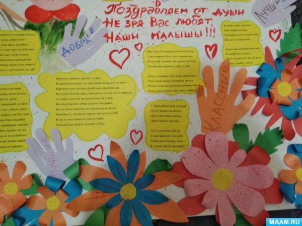 Плакат маме на др