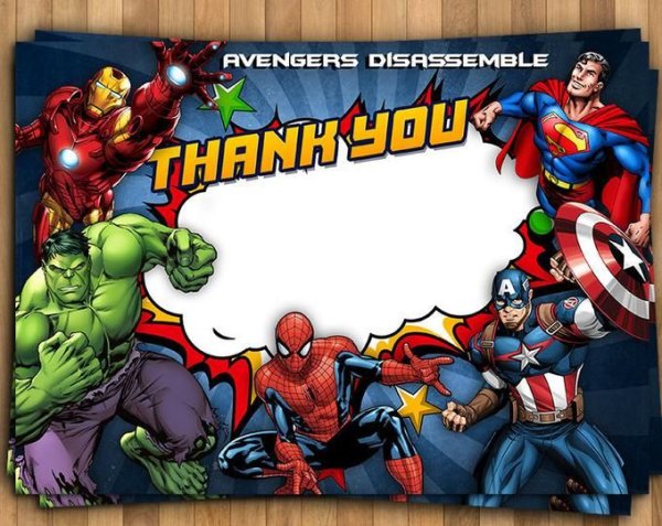 Приглашение в стиле супергероев