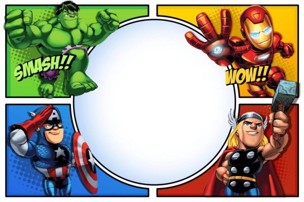 Пригласительные на день рождения Супергерои