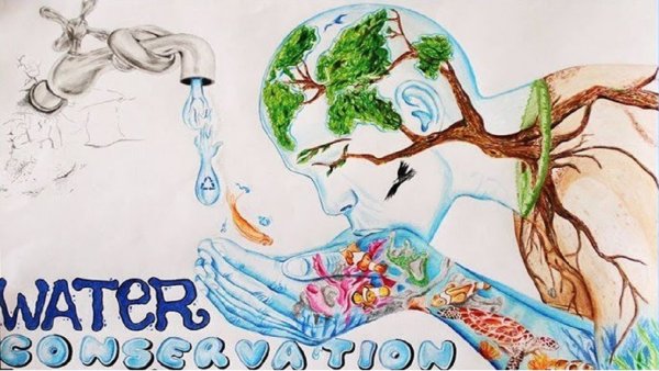 Плакат берегите воду