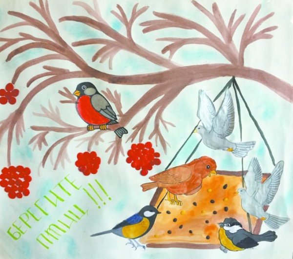 Рисунок Накорми птиц зимой