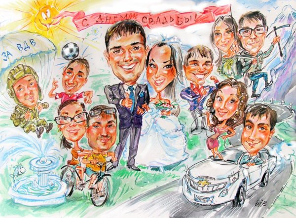 Дружеские шаржи на коллег