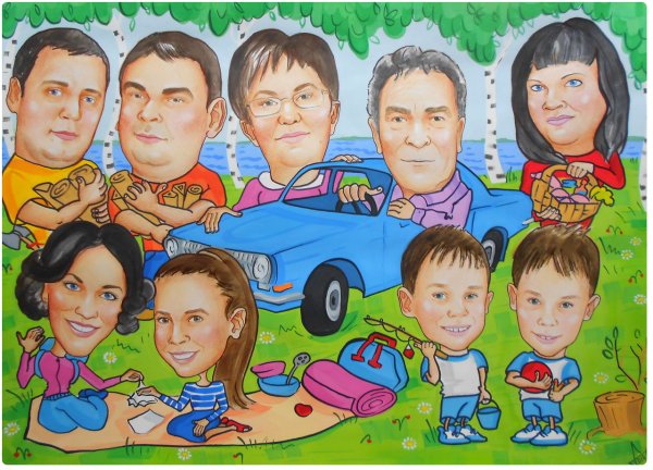 Коллаж из шаржей