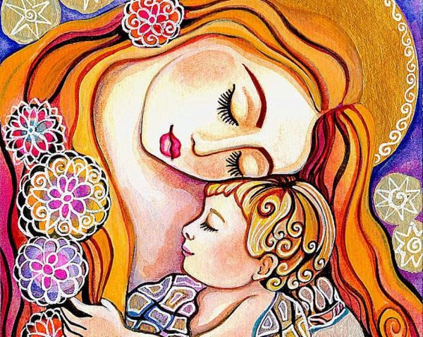 Рисунок на тему материнство