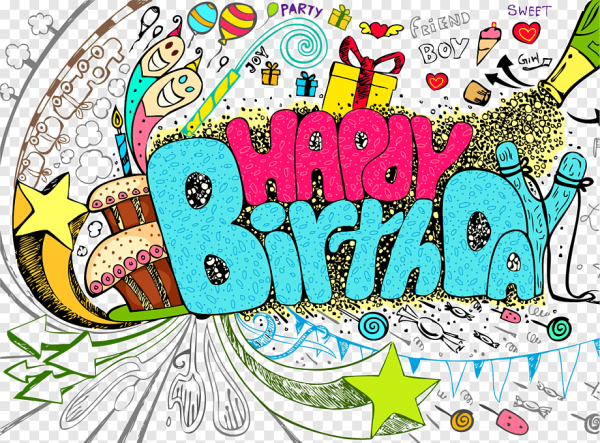 С днем рождения. Плакат