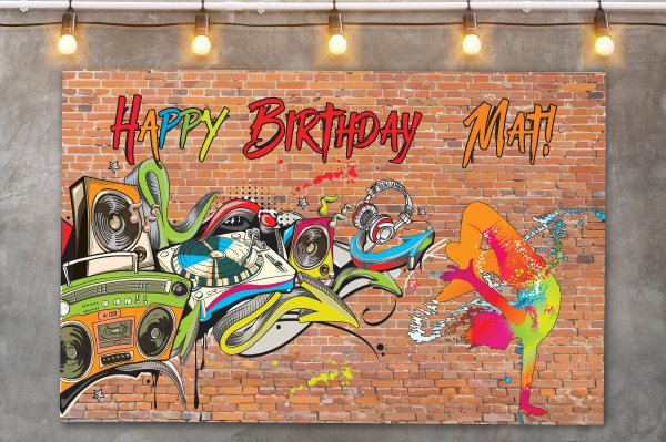 Happy Birthday граффити