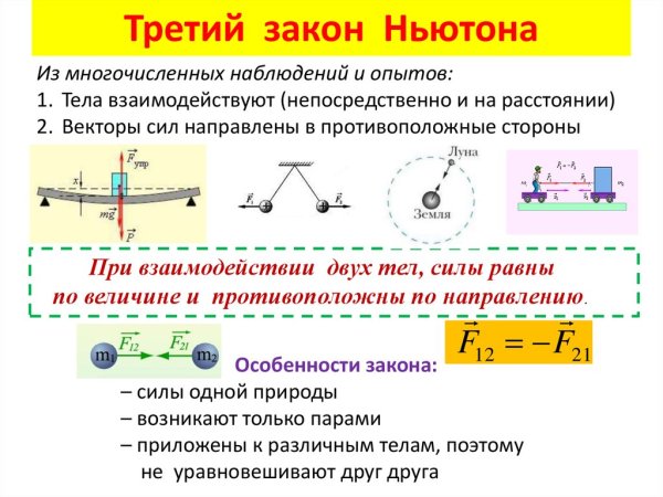 Три закона Ньютона 10 класс физика