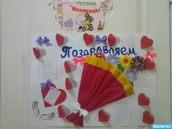 Плакат ко Дню матери в детском саду