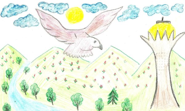 Казахстан рисунок