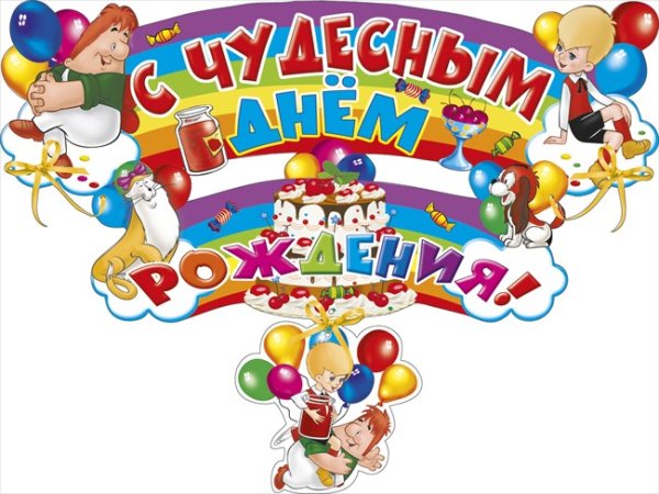 Плакат растяжка с днем рождения