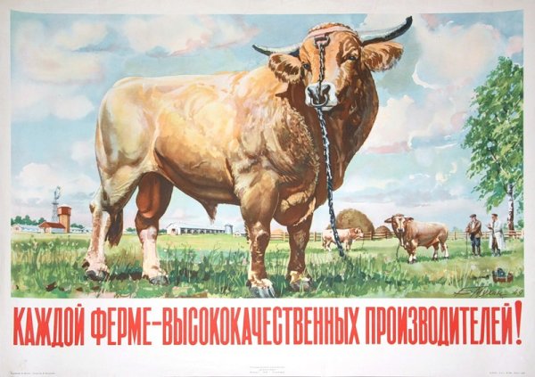 Советские плакаты о животноводстве