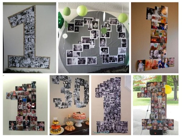 Цифры из фотографий на юбилей