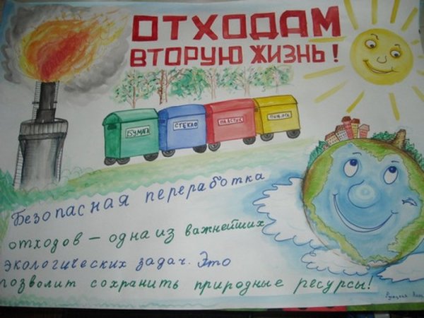 Постер на тему утилизация мусора