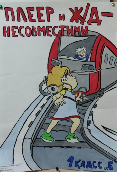 Плакат безопасность на железной дороге