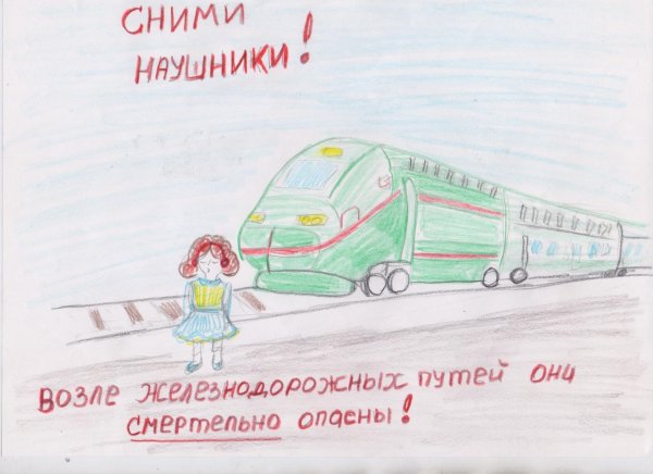 Железная дорога зона повышенной опасности рисунки детей