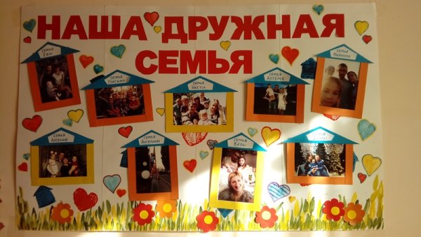 Плакат наша дружная семья