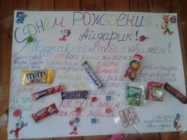 Легкий плакат на день рождения сестры